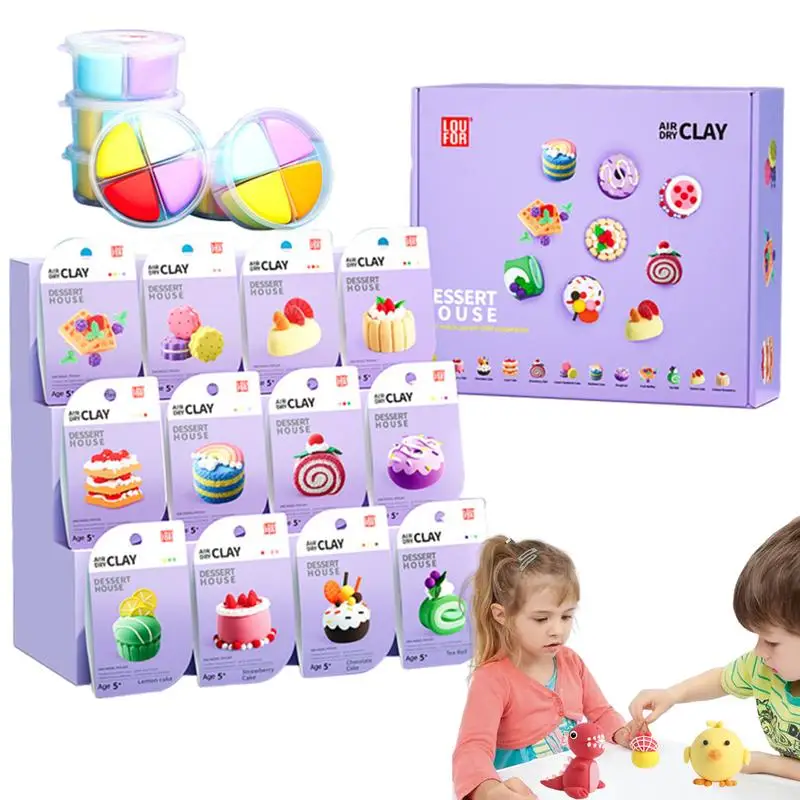 Air Dry Clay for Kids Colorful Air Dry Modeling Clay Modeling Clay Kit Reusable Air Dry Clay Kit Modeling Craft Clay for gift