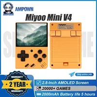 AMPOWN Miyoo Mini V4 Consoles Handheld Game Players 2.8'' IPS OCA Portable Video Game 2000mAh Linux System Retro Game Console