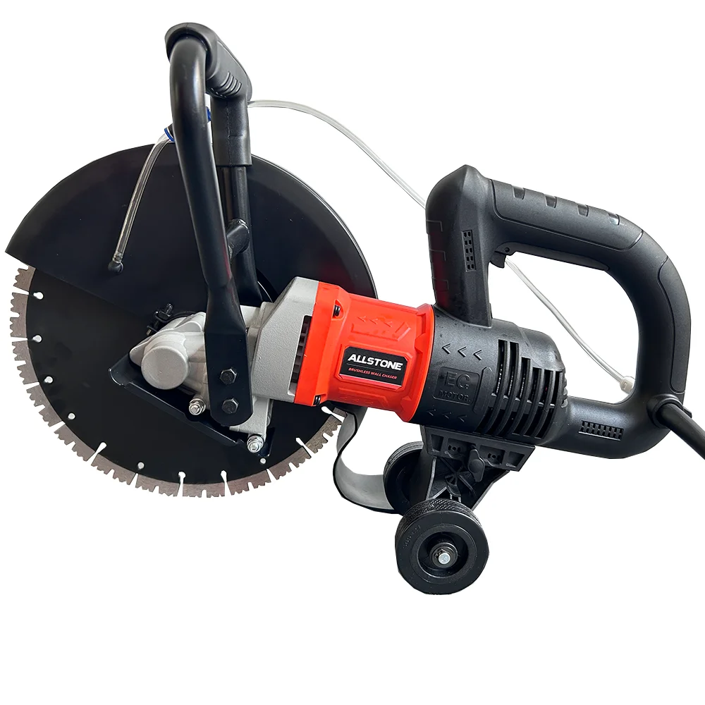 China Manufacturing High-Power Brushless Industrial Grade Electric Concrete Cutting Slotting Machine 130mm Cutting Depth 3-Year