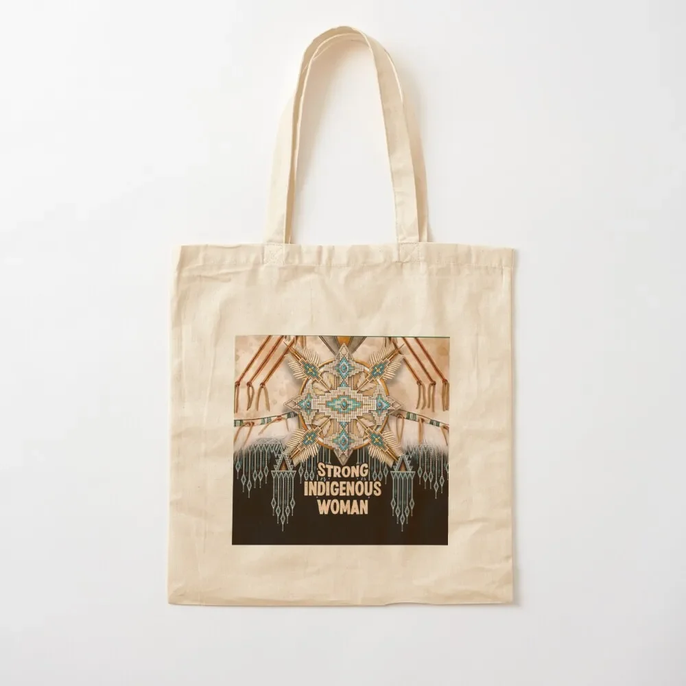 

Strong indigenous woman Tote Bag reusable grocery bags Portable shopping bag cute