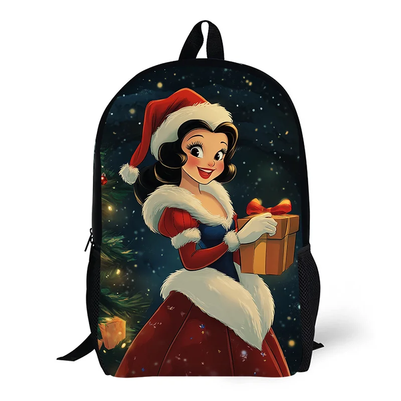 1pc Christmas dress up Snow White printed backpack, student backpack, gift, suitable for daily commuting use