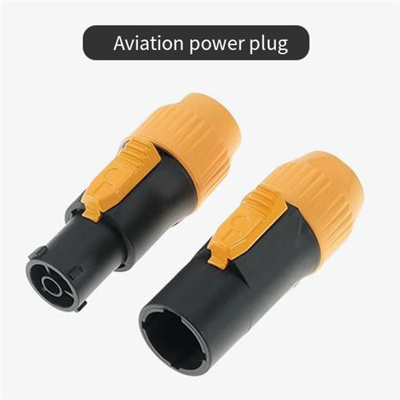 Waterproof LED Display Plug Stage Lighting Equipment Multi-Function Convenient Lighting Power Connector Plugs, Durable B-Silver