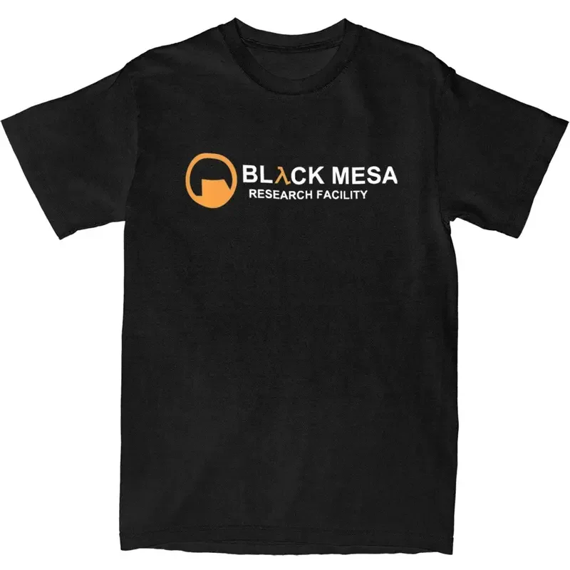 Y2K men T-Black Mesa videogames halfs lifts T shirts fashion summer tee shirt vintage pattern cotton tops gift idea