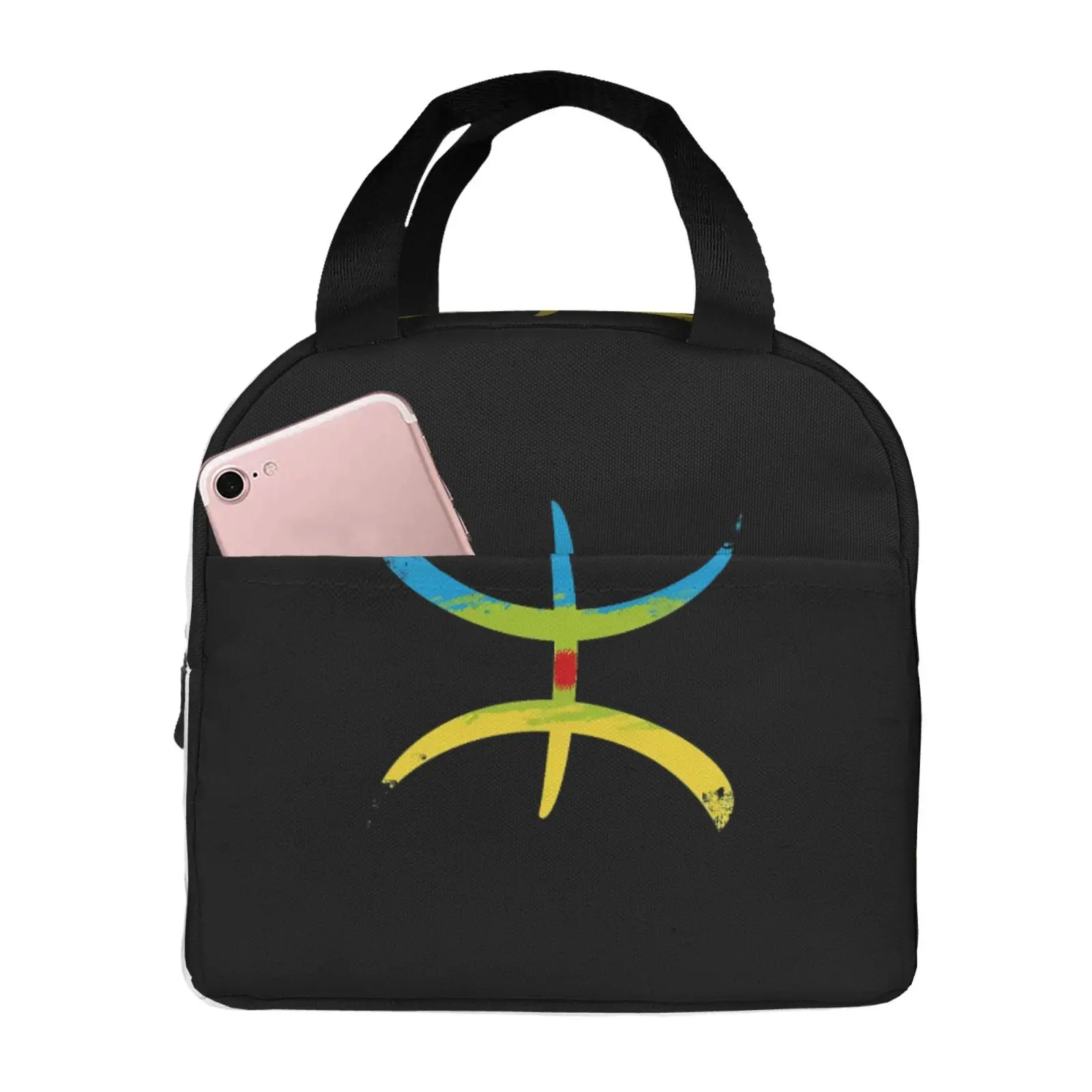 Amazigh Flag and Emblem Insulated Lunch Bag The Nightmare Before Christmas Portable Thermal Cooler Lunch Box Container Tote Bags