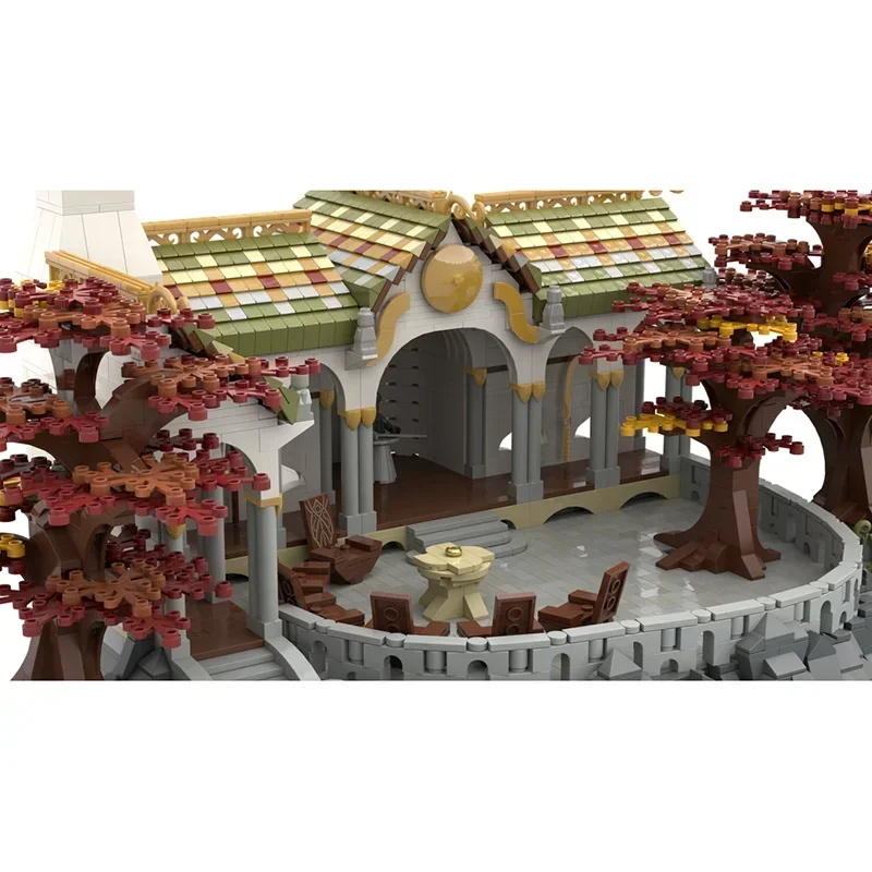 Anelli magici Film Moc Mattoni da costruzione Splendido modello di sala conferenze Tecnologia Blocchi Regali Street View Giocattolo Set fai da te Assemblaggio