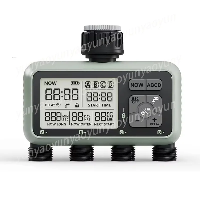 HCT-379 Four Zone Automatic Electronic Garden Water Timer Irrigation Watering Controller