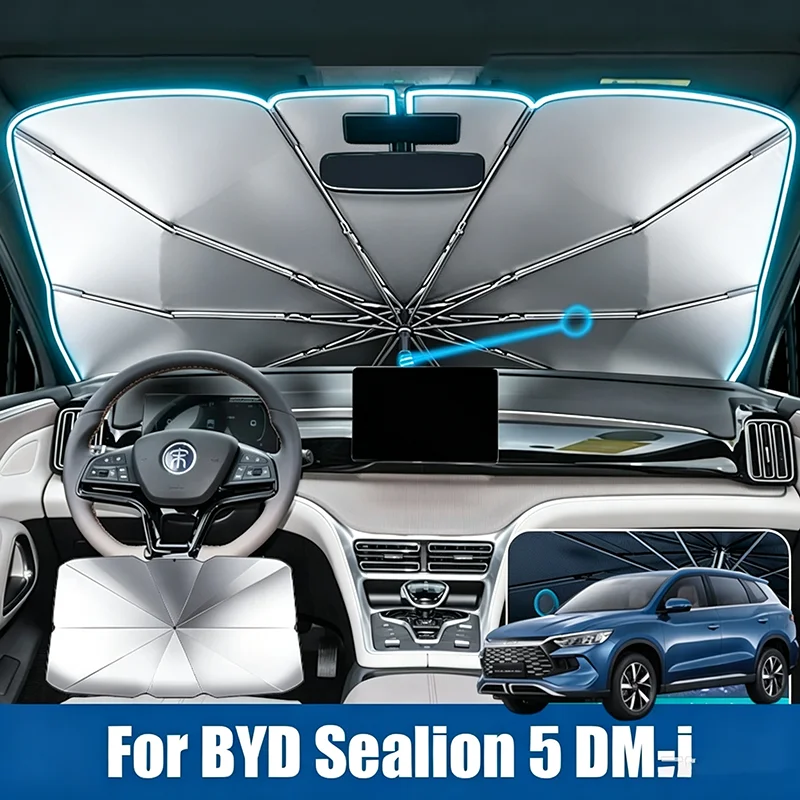 Car Sunshade Windshield Umbrella Foldable - Für BYD Sealion 5 DMI 2025