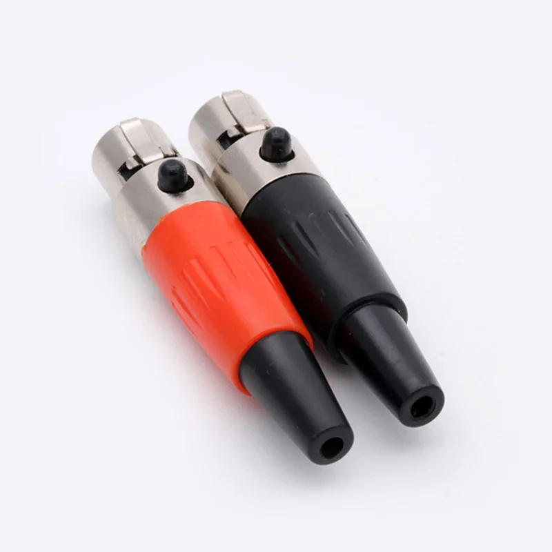 1pc Mini XLR 3/4/5/6 Pins Female Plug Small XLR Audio Microphone Connector MIC for Cable Soldering Straight