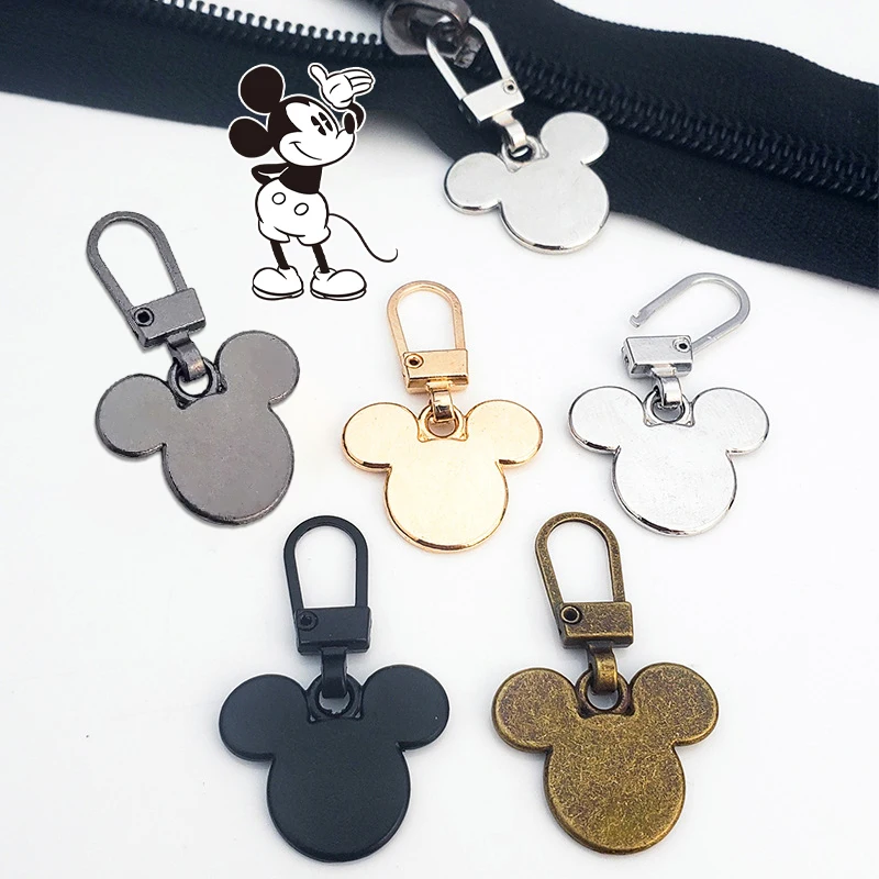 

Универсальный съемный металлический бегунок для молнии Disney Mickey Mouse, замена для ремонта сумок, чемоданов и одежды