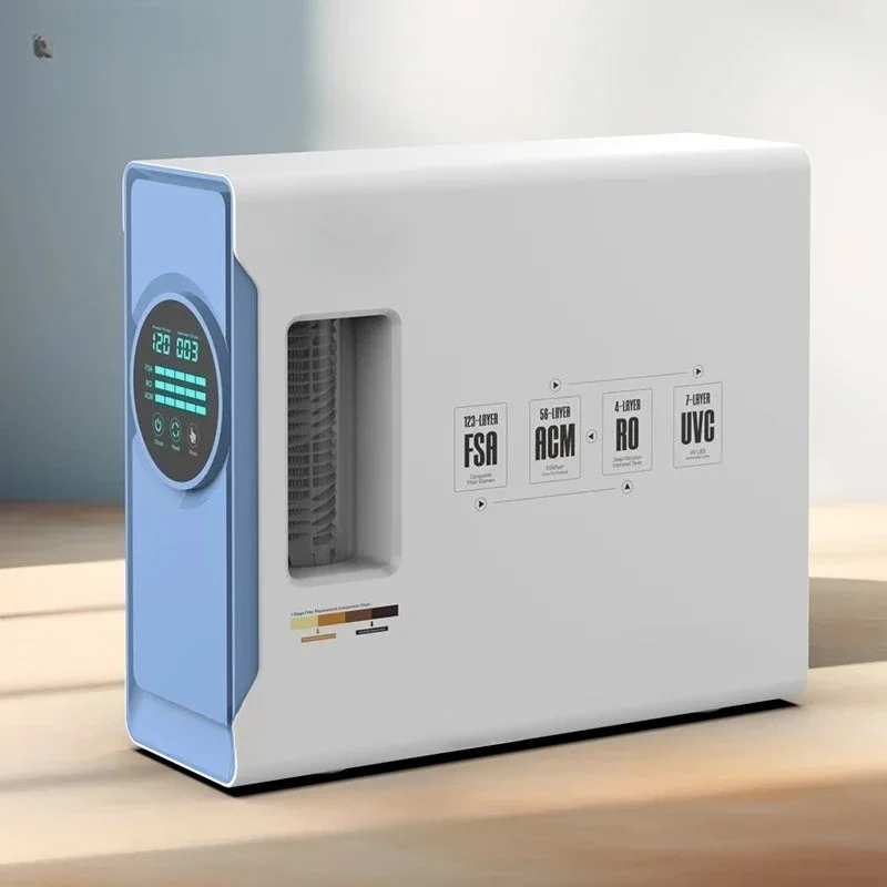 1000 GPD 7-level tankless housing water filter reverse osmosis cabinet system purifier intelligent control panel & real-time