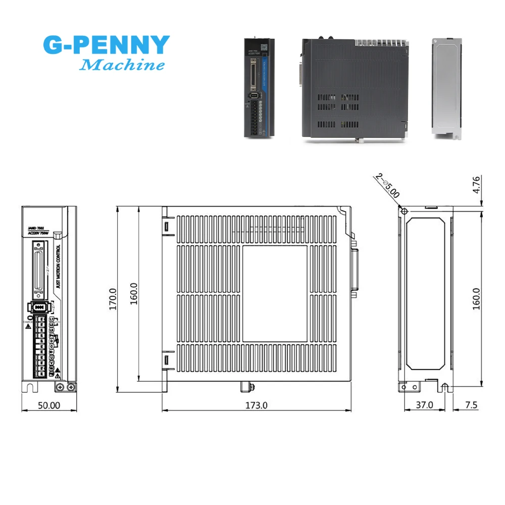 G-Penny & JMC 17 bitów 60gst 750w 200-240V 3000r/min 2.39N.m JAND7502-20B 80 jasm507230k z zestawami silnik AC Servo magnetycznych