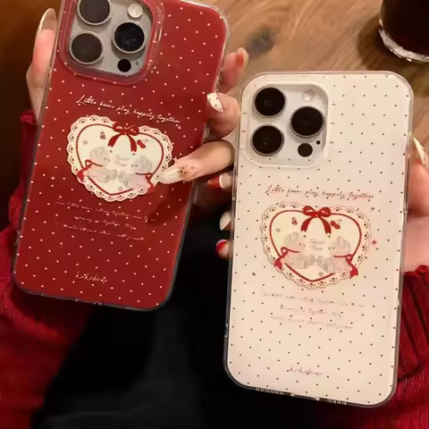Pretty Sweet Love Bear IMD Soft Case For Samsung A06 A04s A13 A35 A05 A22 A55 A35 A30 A14 A12 A25 A04 A16 A05s A03s A24 A23 A20