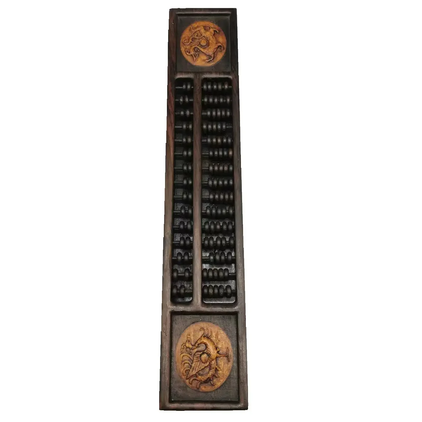 Abacus Solid Wood Carving Vintage Old Objects Antique Collection Carefully Calculated Study Old Blackwood Table Decoration