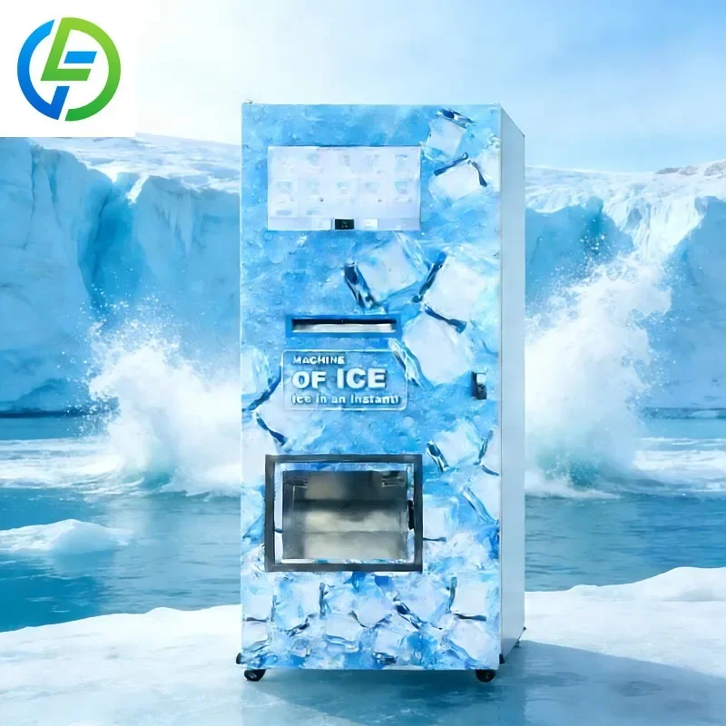 Innovative Self-Service Ice Vending Machine with Water Dispenser for Convenient and Fresh Supplies