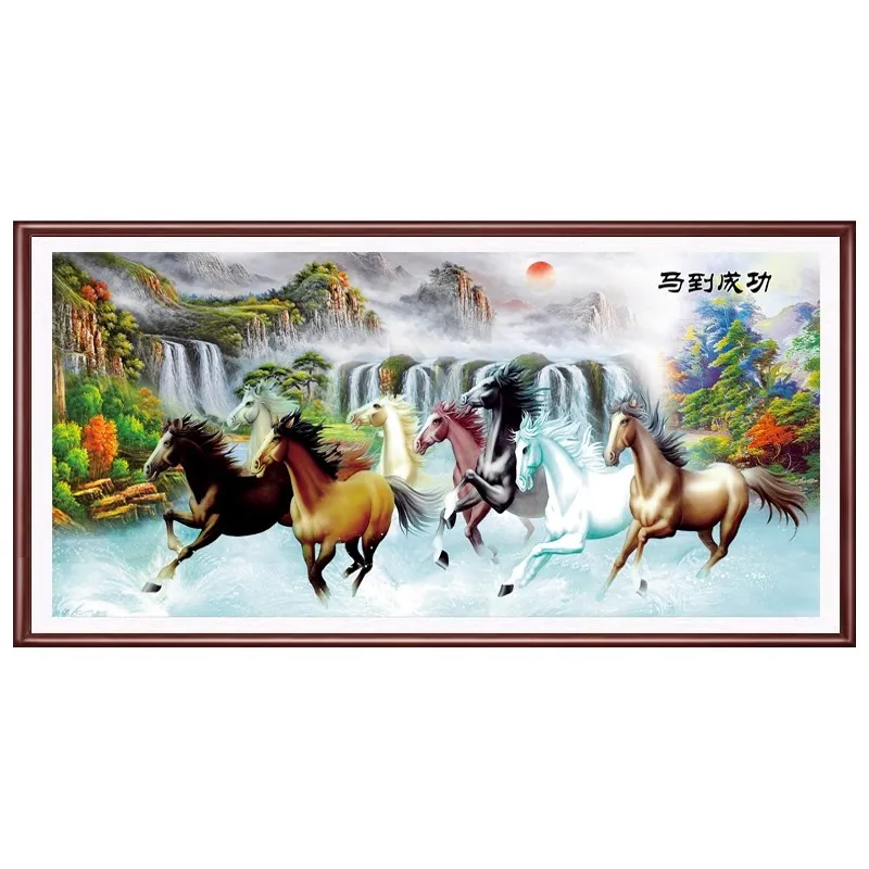 

Horses 11CT 9CT DIY Chinese Kits Embroidery Pattern Printed Stamped Cross Stitch Cotton-thread