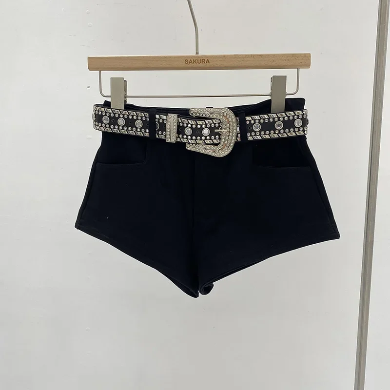 Y2K الساخن فتاة مثير سراويل تقليدية المرأة 2025 ملابس الربيع موضة جديدة التخسيس مستقيم السيدات الورك السراويل السوداء الشارع الشهير