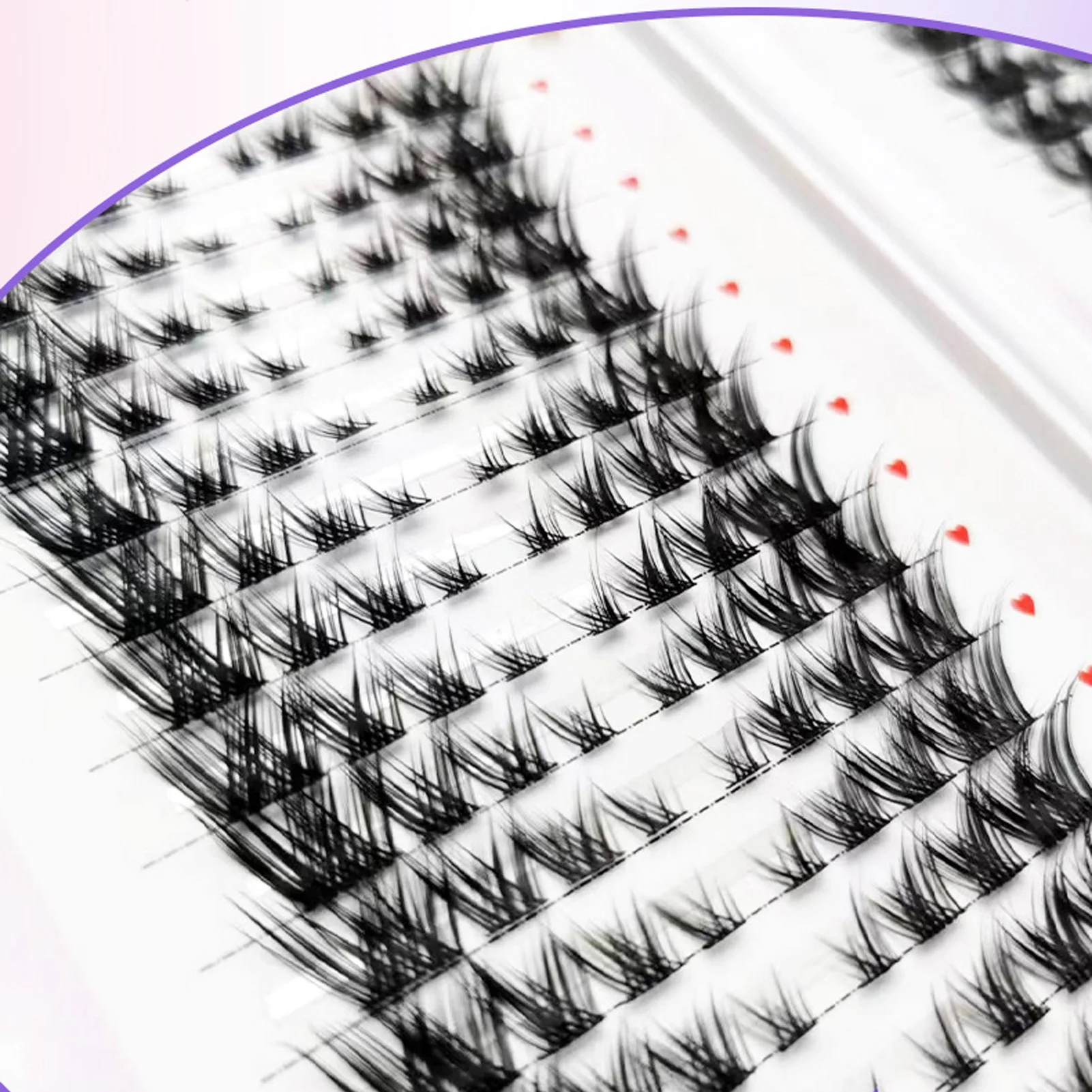 32 صفًا من الثعالب رموش زائفة على شكل حرف L رموش صناعية على الطراز الأوروبي Wispy طول مختلط ملحقات رموش طبيعية