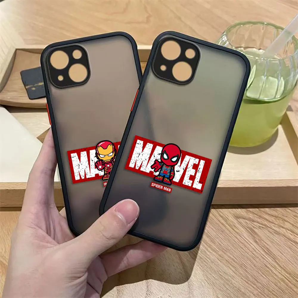 

Marvel Spider Iran Man Venom Matte Phone Case For Realme GT NEO 2 C75 C55 C53 C35 15 13 12 11 10 9 9I 8 8I 7 7I TPU Case Shell