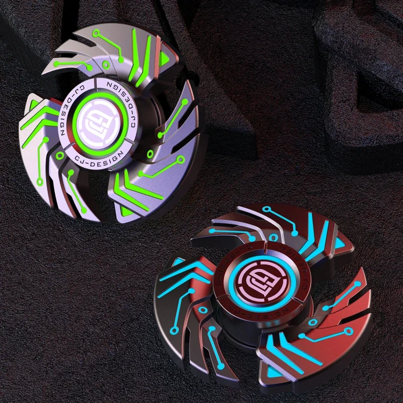 ADJUDICATION Fidget Toys Fingertip Gyro Multi-function Luminous All Metal Children Antistress Lasting Rotate Hand Spinner FLAME