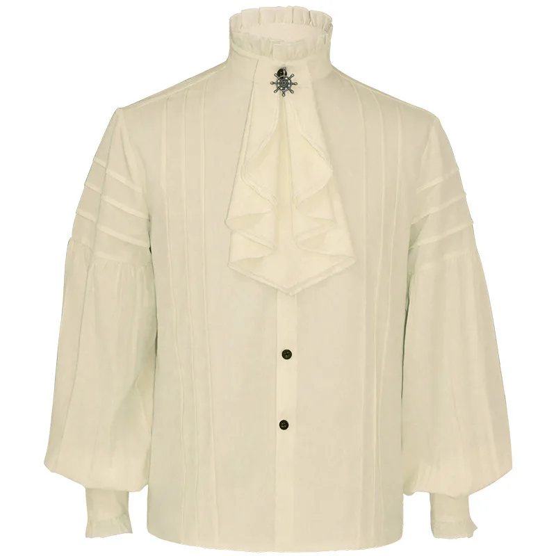 Fantasia de performance de Halloween, roupas renascentistas, camisa medieval, steampunk, pirata, roupa interna