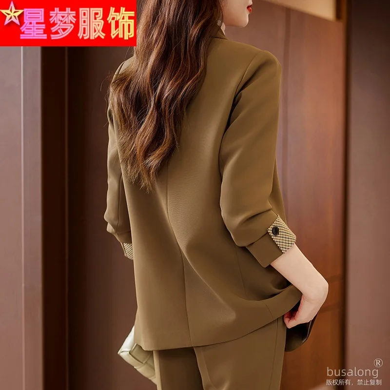 Temperament Western Style Suit Commuting Figure Flattering 2023 Spring and Autumn New Blazer Women's High Sense Leisure Suit