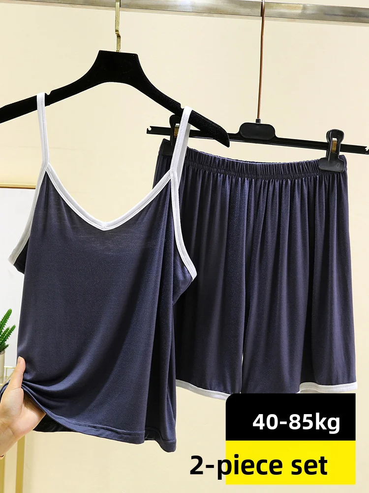 

Ice Silk Modal Spwear V-Ne Strap orts Тонкая сексуальная домашняя одежда больших размеров Комплект нижнего белья Липень Оленя Бренд 2024 Лето Colle...