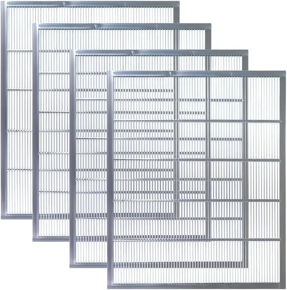 

4 шт. металлических решеток-ограничителей для маток для 10-рамочного улья, инструменты для пчеловодства - прочные и эффективные