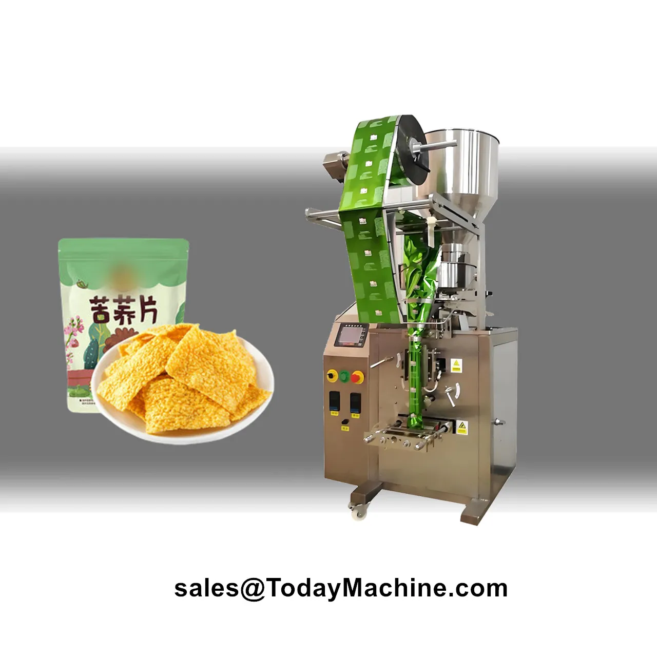 Máquina envasadora automática de bolsas de gránulos para patatas fritas, nueces, frutas secas