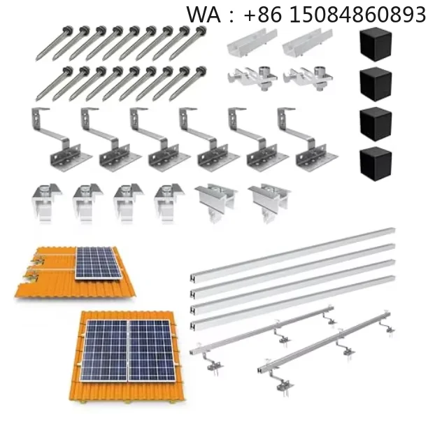 1-4 Panels Tile Roof PV Mount Kit, Mini Power Station Accessories, Flexible Solar Energy Fittings for Small  Solar Panel Mountin