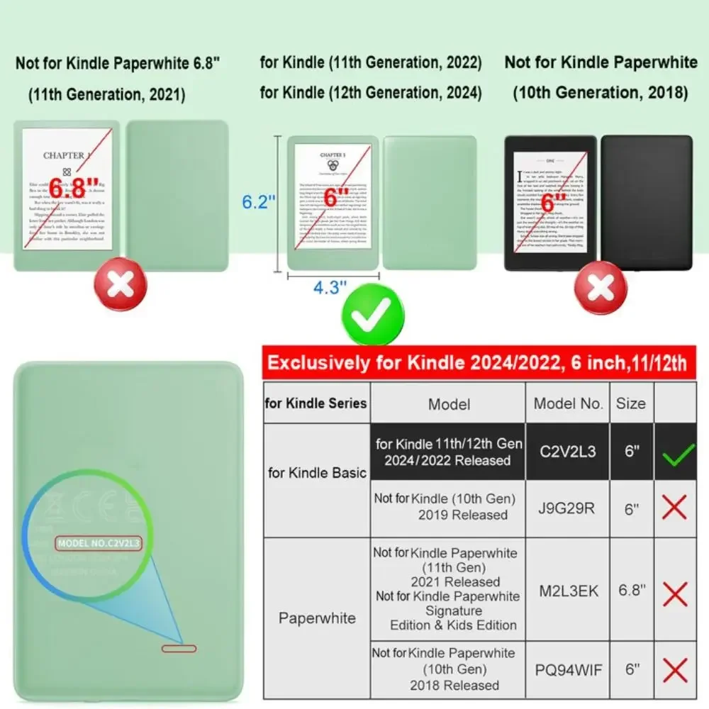 for Kindle 2024 12th Generation 12th Generation e-Reader Screen Protector C2V2L3 6inch Tempered Glass