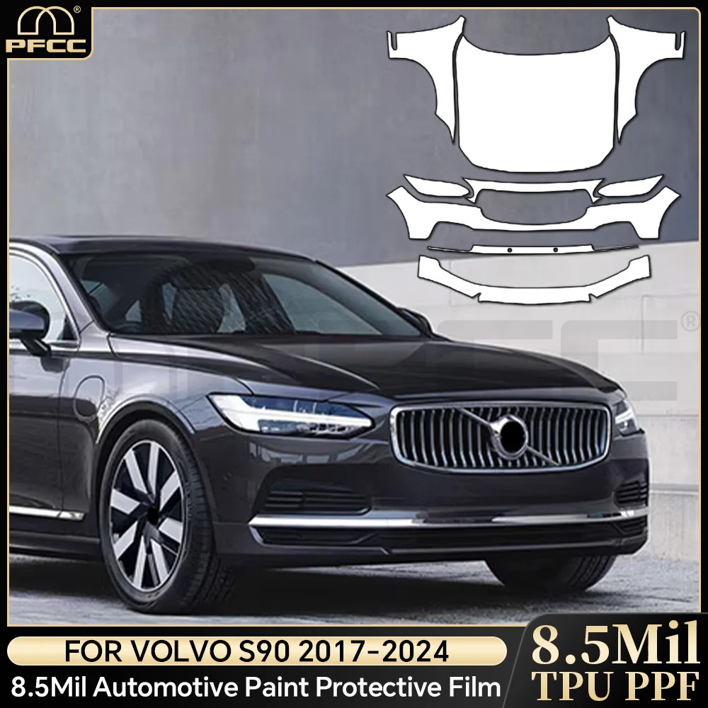 

For Volvo S90 2017-2024 TPU Paint Protection Film Clear Bra Car Body Pre-cut PPF Anti-scratch Resistant Repairable Invisible Kit