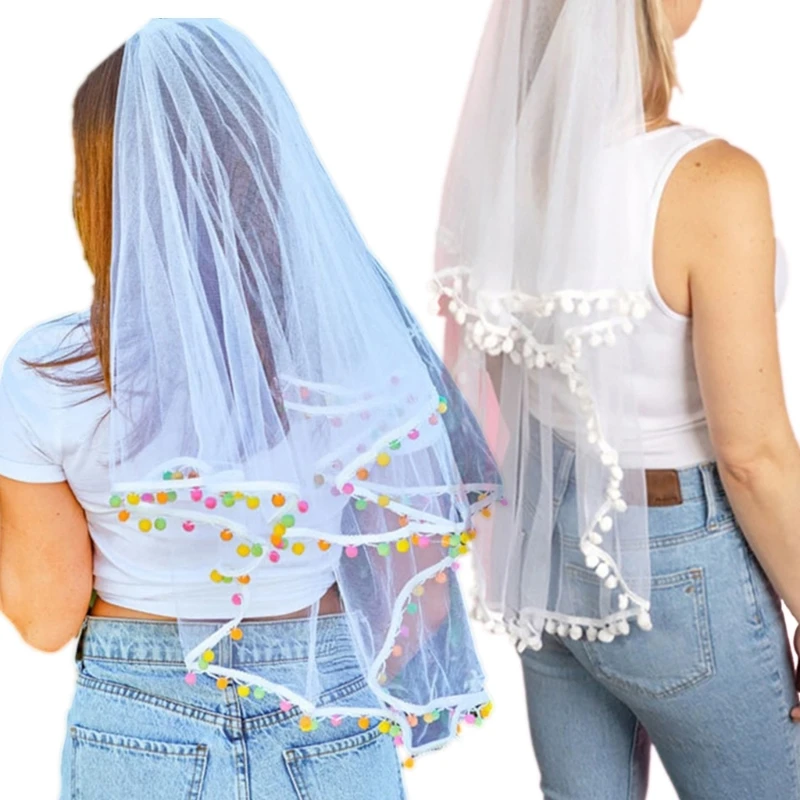 

Veil Bachelorette Party Veil Bride Veil Short Wedding Veil Lace Veil N7YF