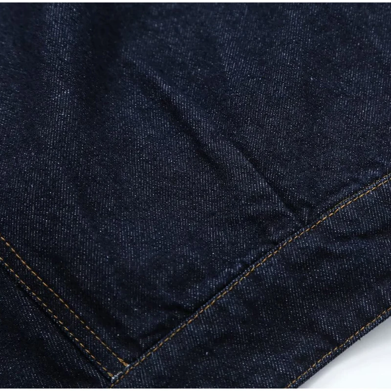 Damen-Jeanshosen-Sets, V-Ausschnitt, lange Ärmel, seitliche Knopfleiste, kurze Mäntel, hochtaillierte Faltenhosen, Herbst-Outfits für Damen, einfarbig, locker geschnitten. – Detail 4