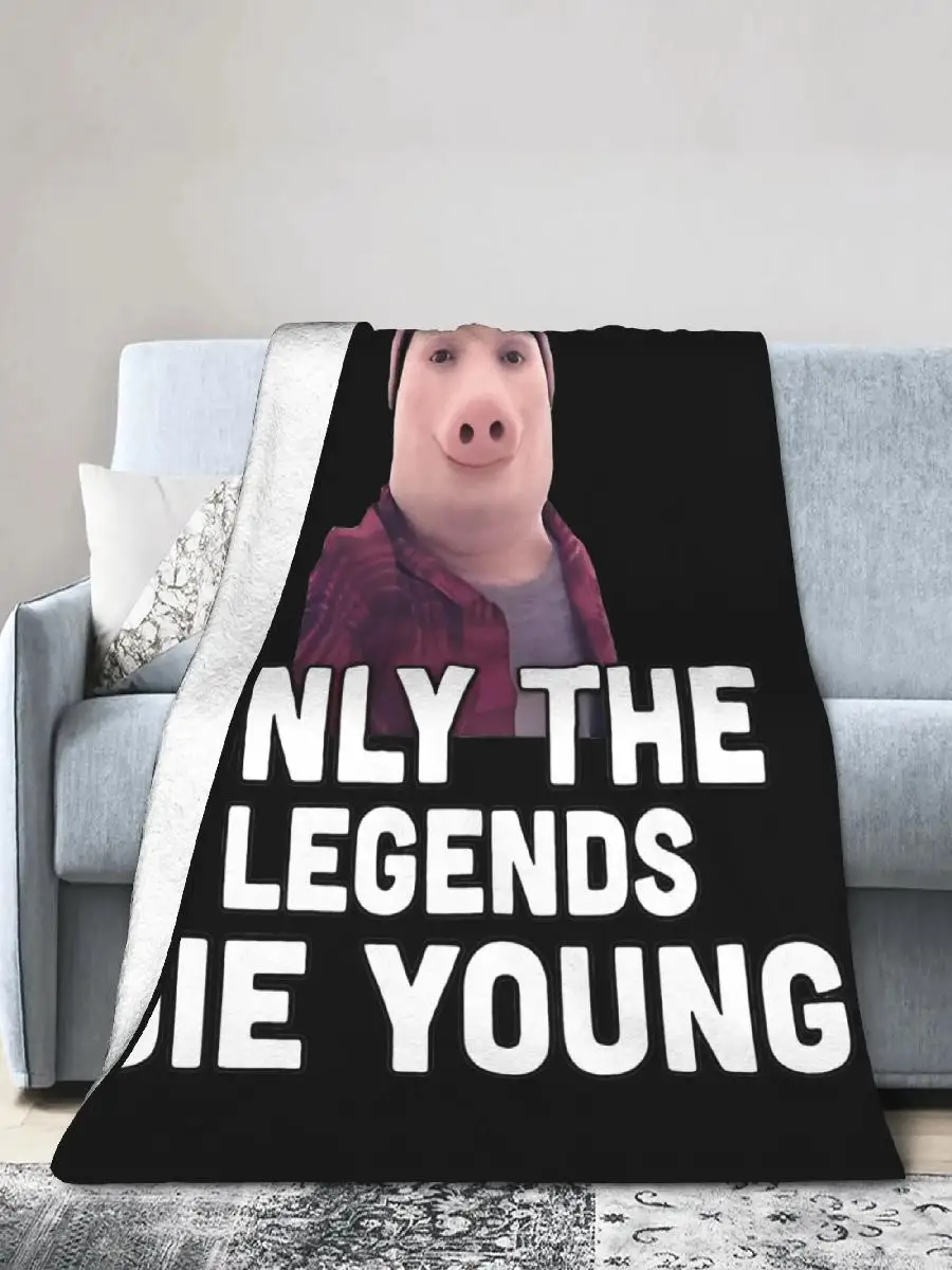 مضحك خنزير ميمي الفانيلا رمي بطانية لينة متعددة الوظائف جون لحم الخنزير البطانيات للفراش السفر لحاف ربيع الخريف #2