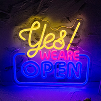 Open Neon Signs Bright LED Light High Visibility Advertisement Board Display Sign Walls Window Door Bar Shop Coffee Salon Store