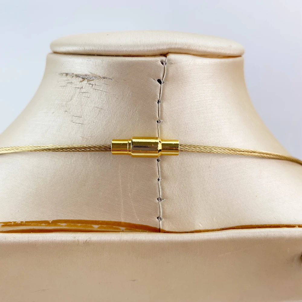 Fashion Italian Gold Plated Sample Necklace Luxury Jewelry Set FHK20520