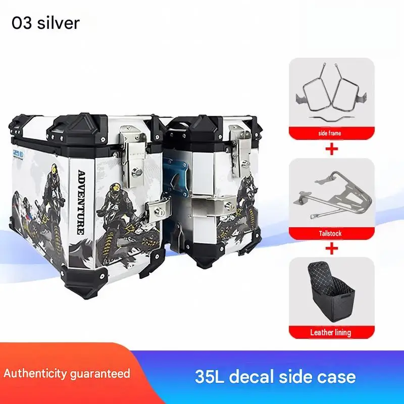 For Suzuki V‑Strom250 Motorcycle Aluminum Side Boxes Waterproof Quick‑Release Anti‑Crash Side Luggage Cases Mod Accessories