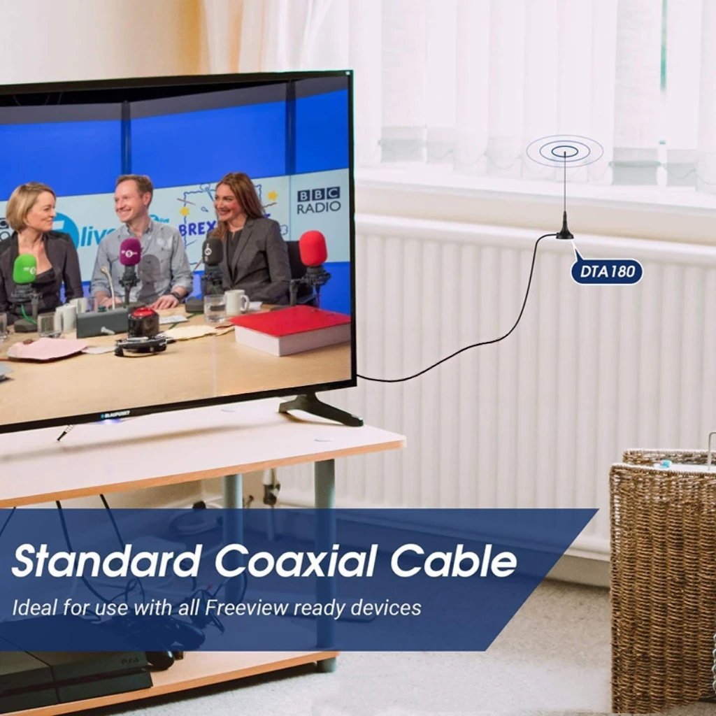 Portable Freeview HDTV digital indoor and outdoor TV signal reception 5dBi DVB T mini TV antenna view 4