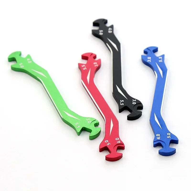 

Turn buckle Rod Tuner / Nut Wrench 4 in 1 Aluminum imperial hex wrench rc 3.0/4.0/5.0/5.5 Tool For 1/10 1/12 RC YD2 D4 D5 Tamiya