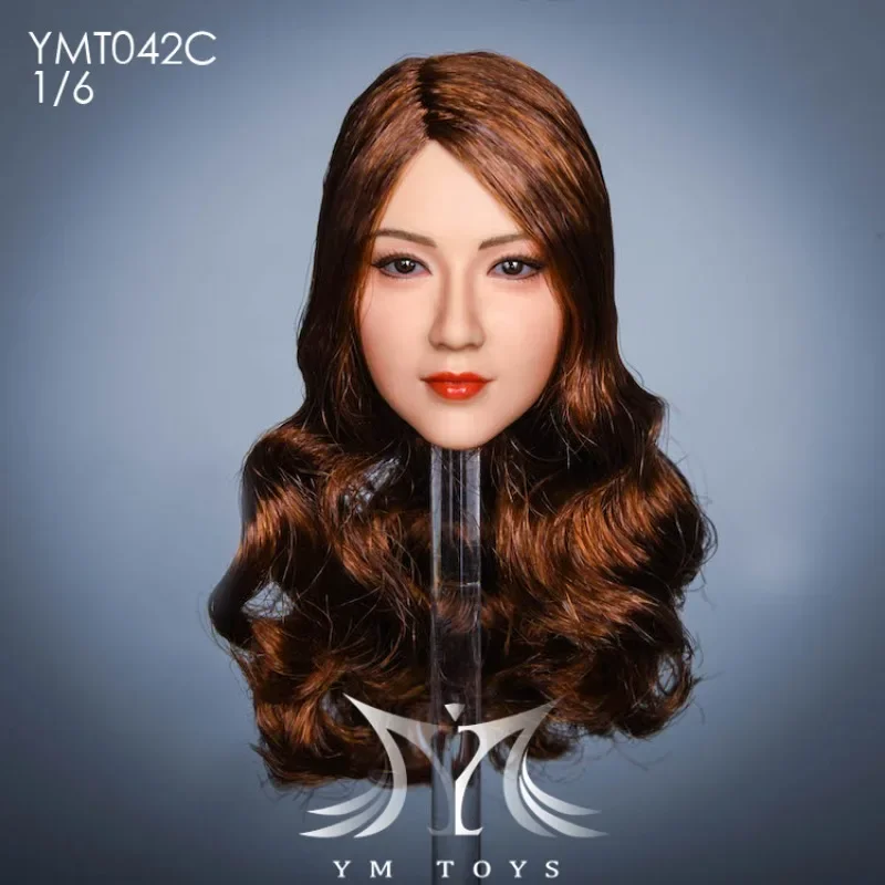 YMTOYS YMT042 1/6 Female Soldier Sweet Lovely Girl Hair Planting Head Carving Model Fit 12'' Action Figure Body