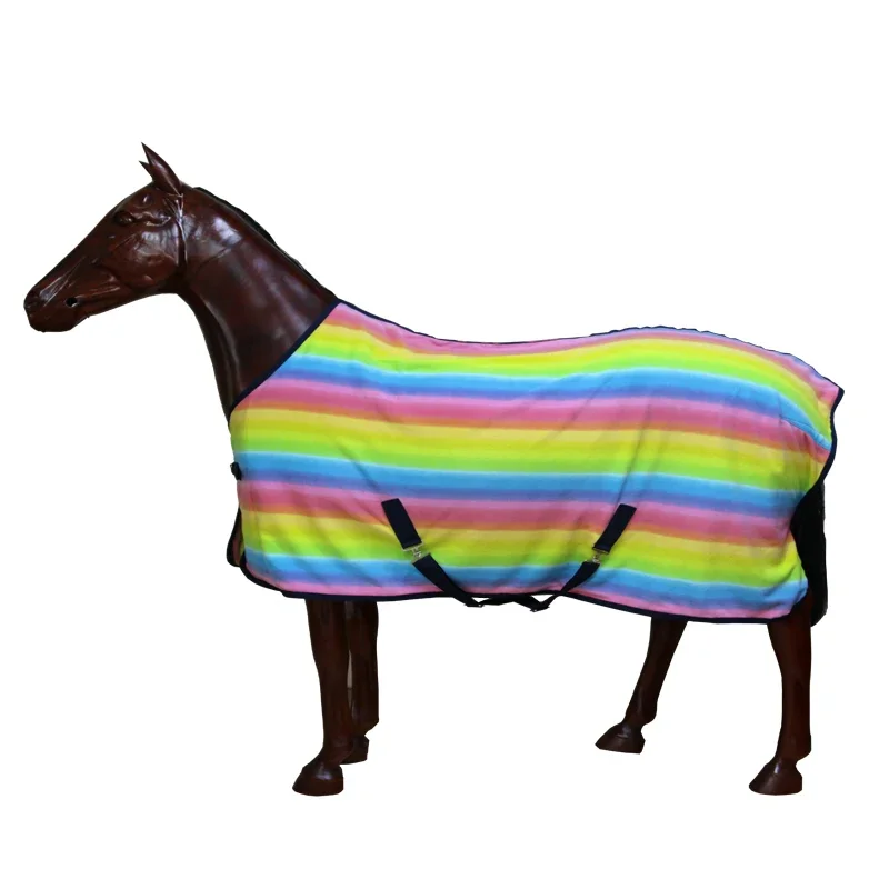 Horse Equipment Rainbow Fleece Rug Comfort Stylish for Horses