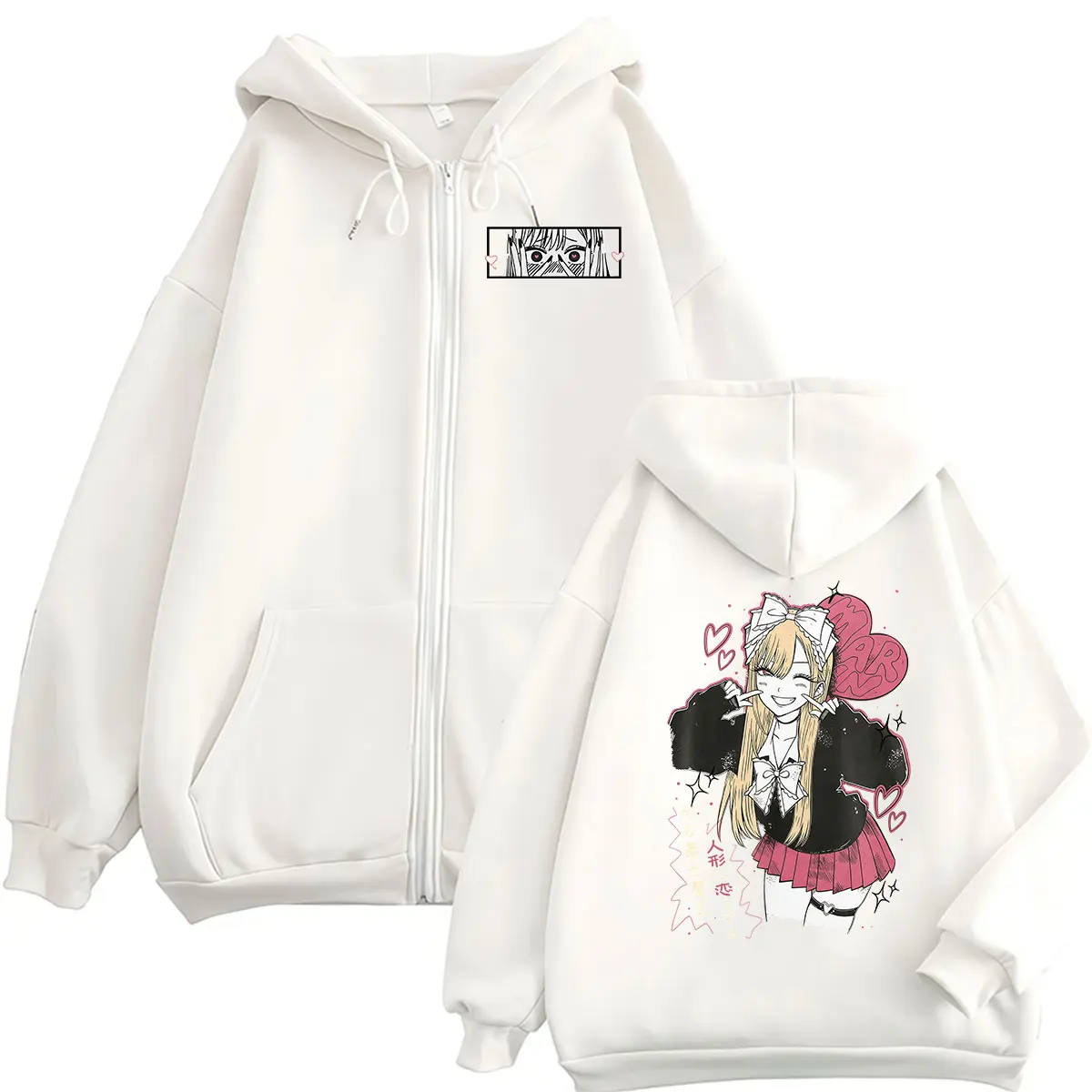 Anime Marin Kitagawa My Dress Up Darling Zipper Hoodie Men Women Fashion Long Sleeve Jacket Sweatshirt Clothing Pullover Hooded