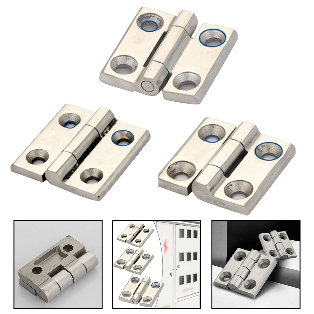 

Петля для шкафа из нержавеющей стали, сверхмощная 40x40 мм, 50x50 мм, 60x60 мм, серебряная фурнитура для деревянной мебели и электрических шкафов