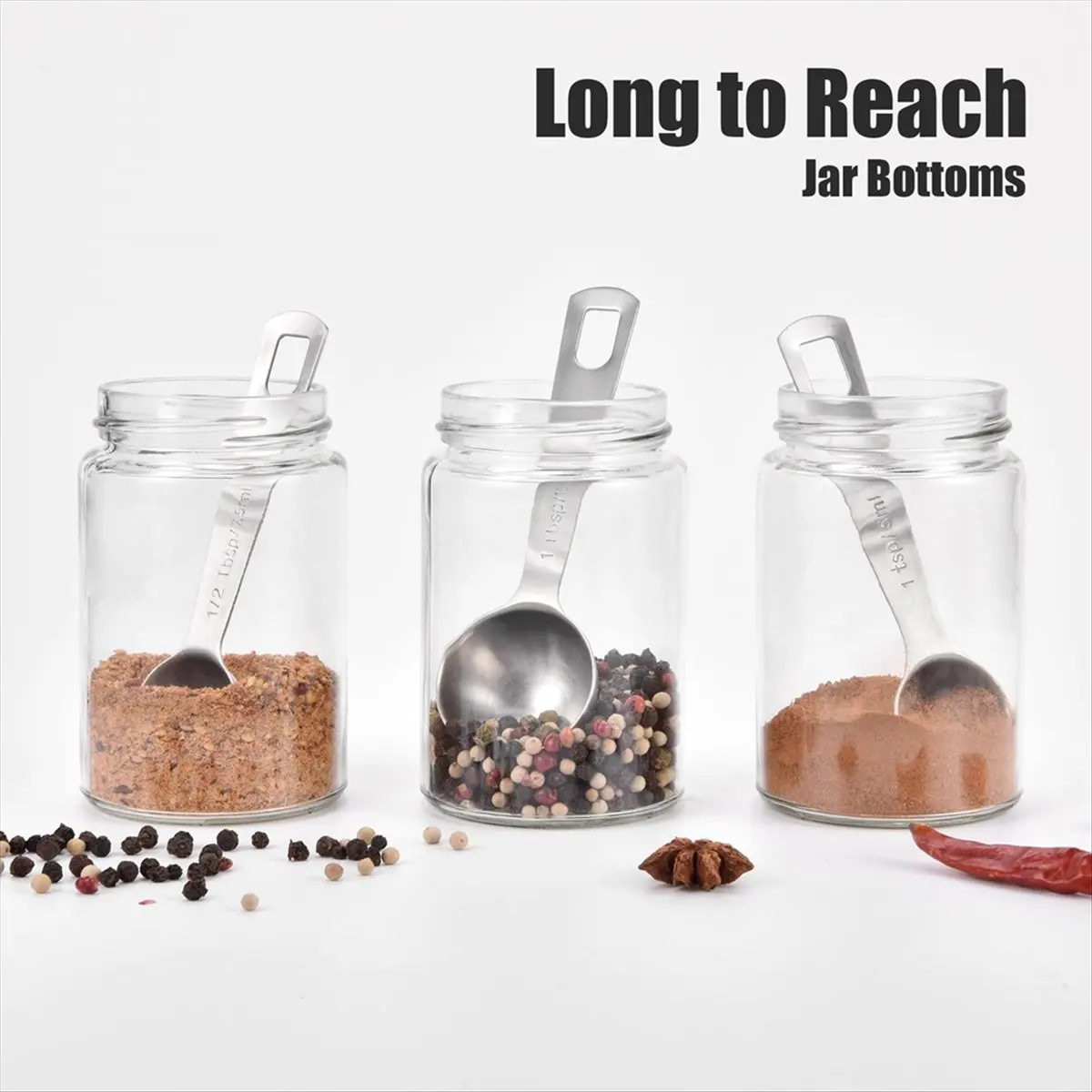 

Measuring Spoons Set of 5-18/8 Stainless Steel Heavy Duty Teaspoons for Dry and Liquid Ingredients, Dishwasher Safe