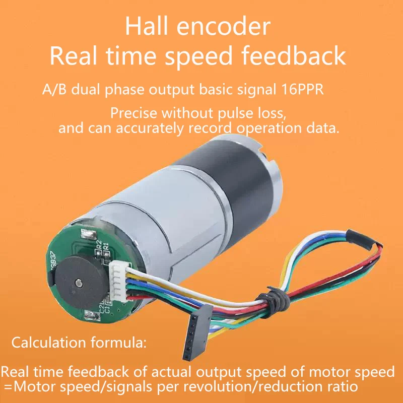 Motoriduttore CC planetario a coppia elevata Velocità regolabile Encoder 555 invertito 36 mm Max 200 kg. cm