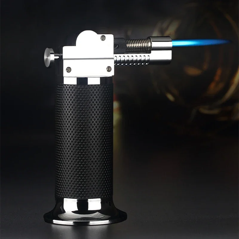 New Gas Lighter Windproof BBQ Kitchen Cooking High Capacity Torch Turbine Lighter Spray Gun Jewelry Metal Welding Men\'s Gifts