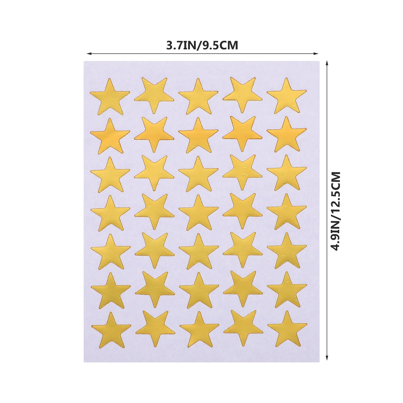 10 Sheets Five-Pointed Gold Star Reward Stickers for Classroom, Home & Kids Learning Decor