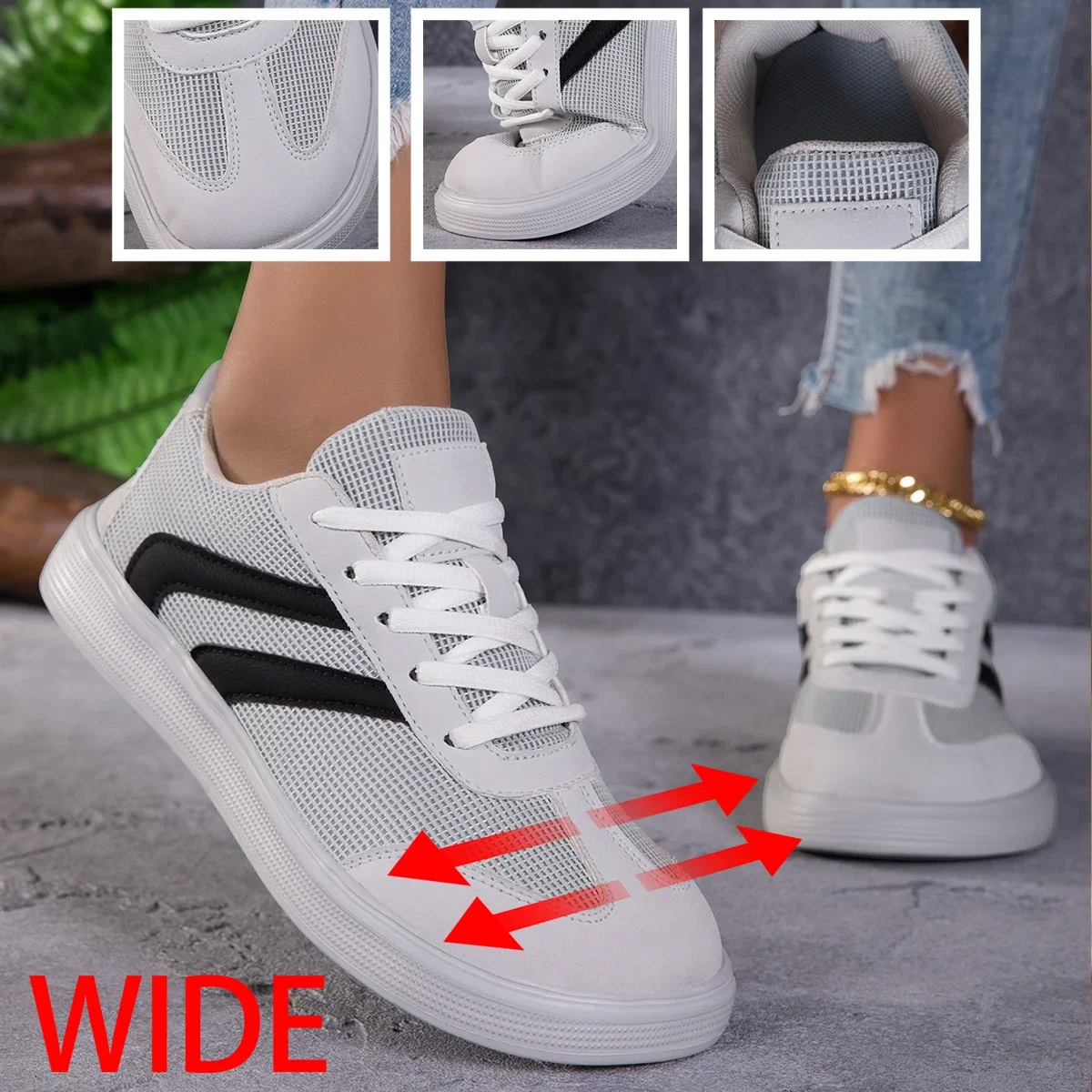 Sneakers Women Wide Toe Barefoot Shoes Women Outdoor Trail Running Minimalist Walking Shoes Lightweight Breathable Wide Foot