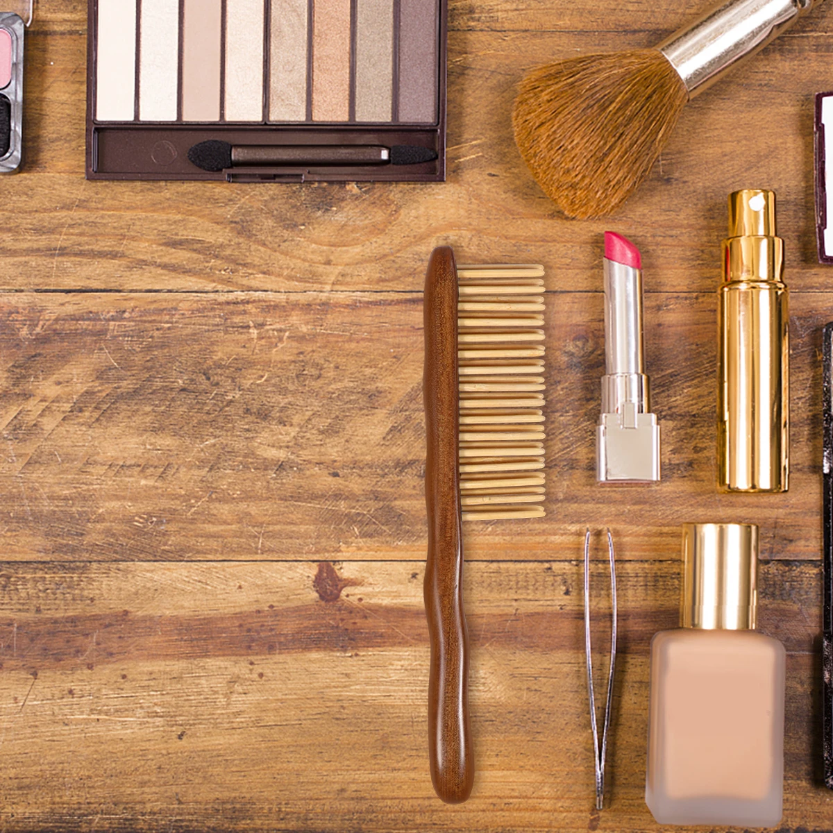 

Double Row Toothed Comb Wide Meridian Bamboo Massage Man Wood Spa Relax Scalp Grooming Tools Safe Odorless Eco Friendly