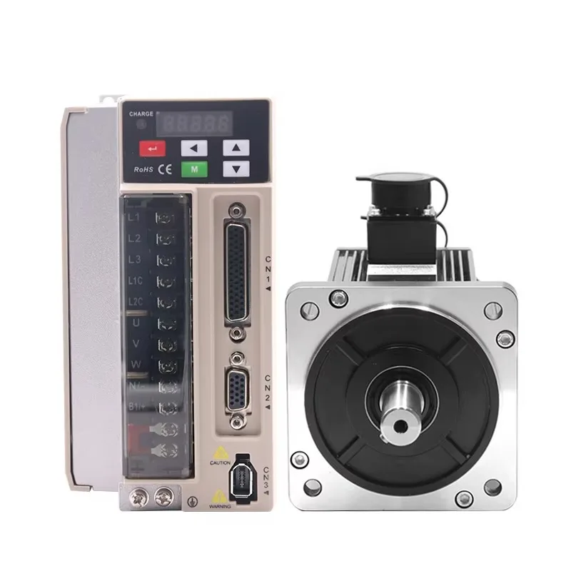 Ce Certificate 130mm Three-Phase 3kw 15nm AC Servo Motor with 220VAC Driver for Glue Dispenser